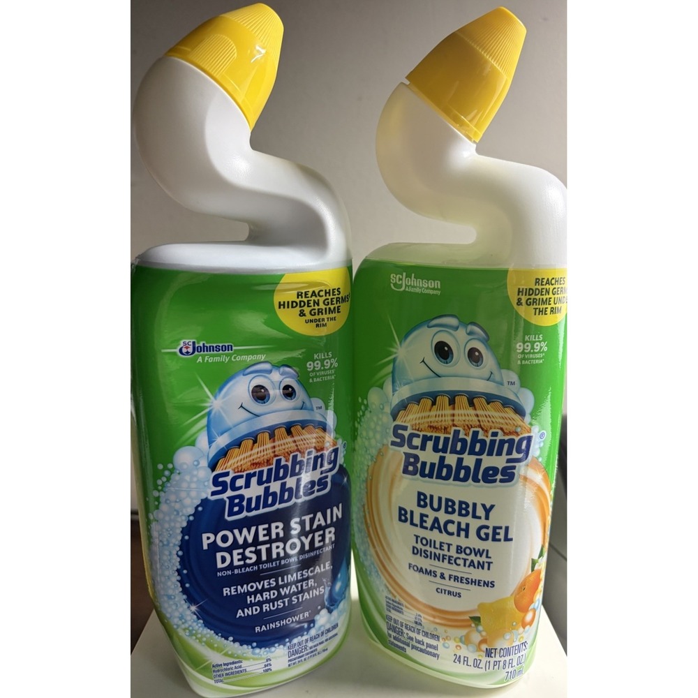 Scrubbing Bubbles Bubbly Bleach Gel & Power Stain Destroyer Toilet Bowl Cleaner